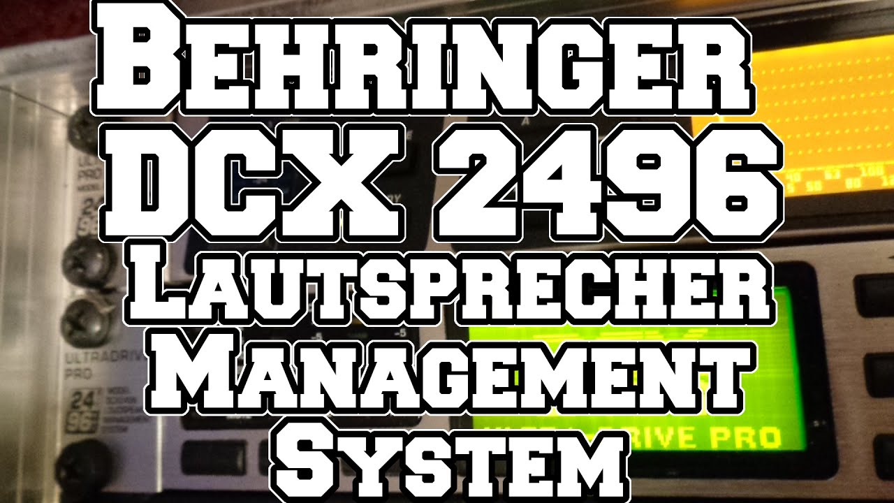 Behringer Ultradrive Pro Dcx2496 Software